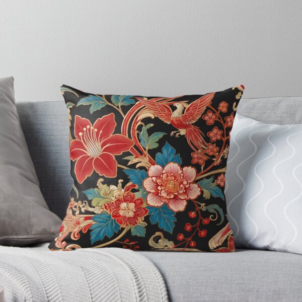 Item preview, Japanese Traditional Phoenix and Floral Pattern Art designed and sold by SakuraJapanArt.