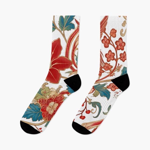 Item preview, Japanese Traditional Phoenix and Floral Pattern Art designed and sold by SakuraJapanArt.