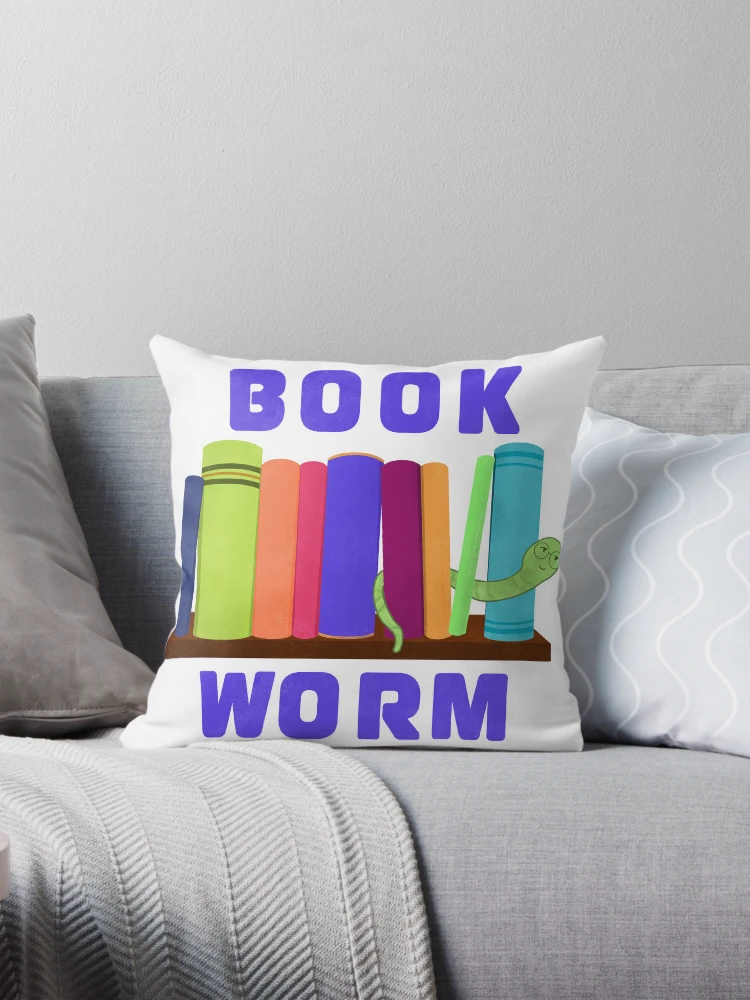 Thumbnail 1 of 4, Pillow, Bookworm designed and sold by RaeDHD.