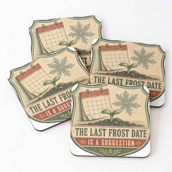 Item preview, The last frost date is a suggestion for gardeners' coats of arms designed and sold by BoosterShop.