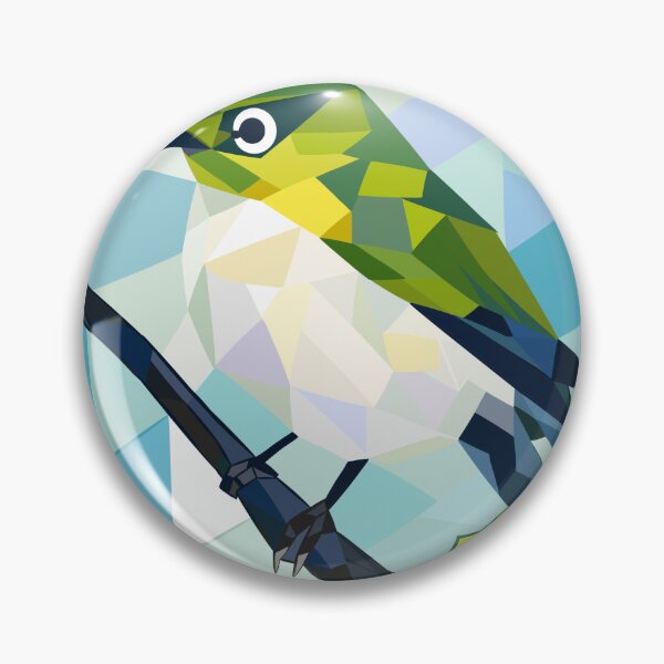 Item preview, Geometric Silvereye – Western Australia Bird Art designed and sold by WildPaletteMM.