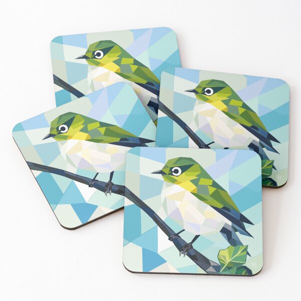 Item preview, Geometric Silvereye – Western Australia Bird Art designed and sold by WildPaletteMM.