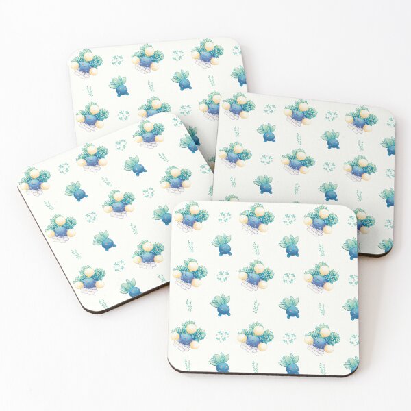 Item preview, cute plant friends oddish & jimpluff designed and sold by moo bean studios.
