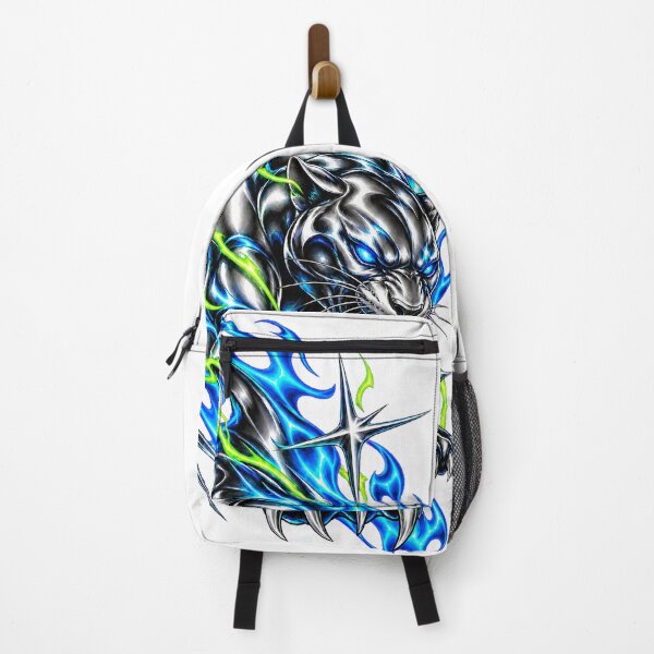 Item preview, Chrome Panther Blue Flame Y2K Streetwear Graphic designed and sold by RAX Mirth Studio.