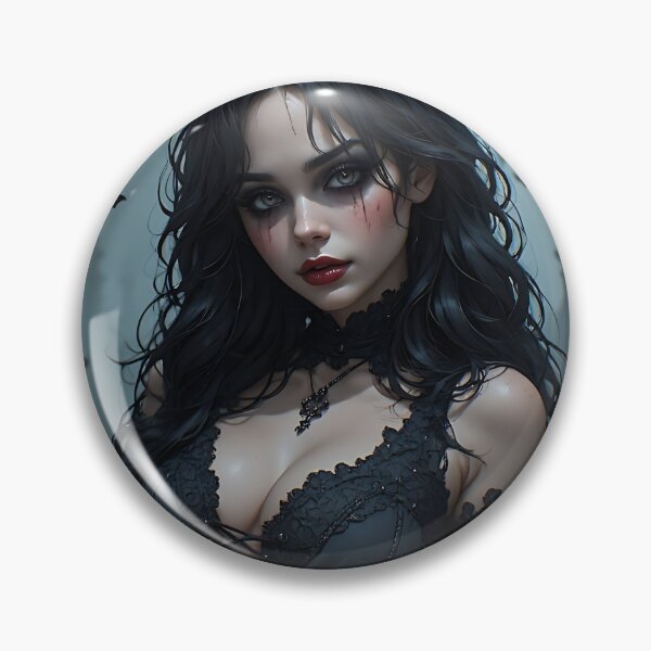 Item preview, Hot Halloween Anime Girl Goth Mommy Waifu Woman designed and sold by Your New Fixation.