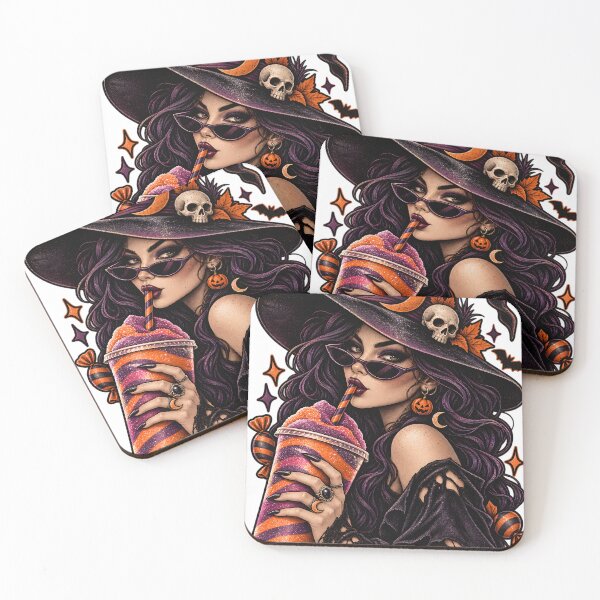 Item preview, Glam Halloween Witch with Drink designed and sold by MundoDISARE.