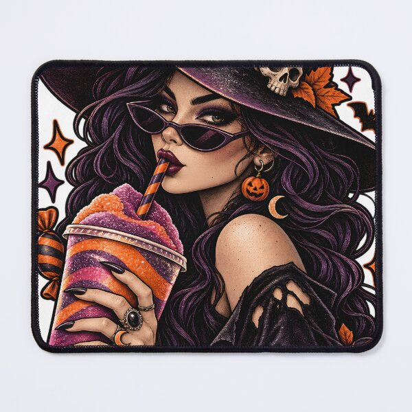 Item preview, Glam Halloween Witch with Drink designed and sold by MundoDISARE.