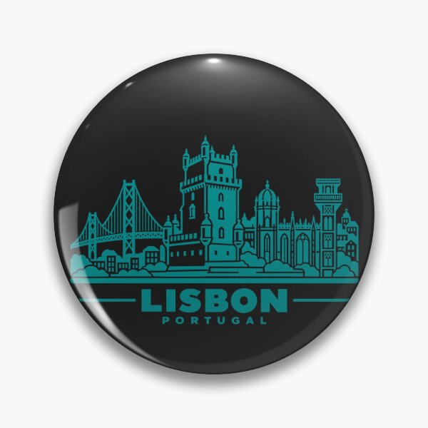 Item preview, Lisbon Portugal Line Art Skyline Poster designed and sold by CMYKStudio.