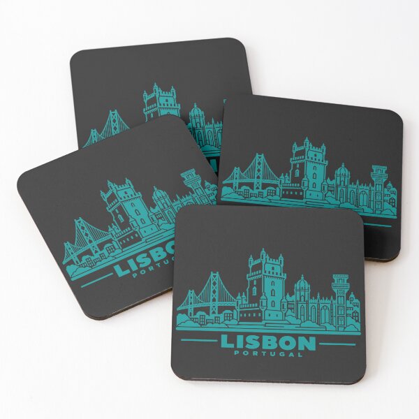 Item preview, Lisbon Portugal Line Art Skyline Poster designed and sold by CMYKStudio.