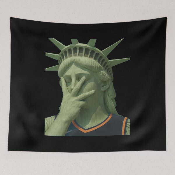 Item preview, Statue of Liberty Facepalm Sports Fan designed and sold by anthonyperry6.