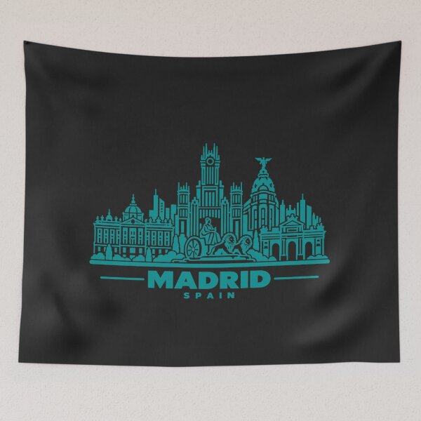 Item preview, Madrid Spain Line Art Skyline Poster designed and sold by CMYKStudio.