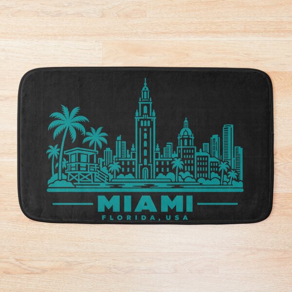 Item preview, Miami Florida USA Line Art Skyline Poster designed and sold by CMYKStudio.