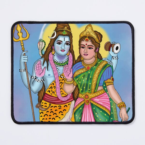 Item preview, Shiva Parvati Digital Drawing | Divine Hindu Couple Artwork designed and sold by Harshit_Digital_Arts.