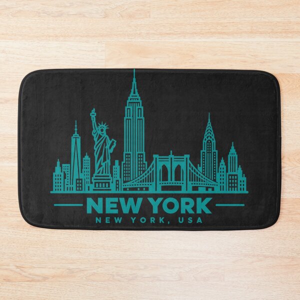 Item preview, New York USA Line Art Skyline Poster designed and sold by CMYKStudio.