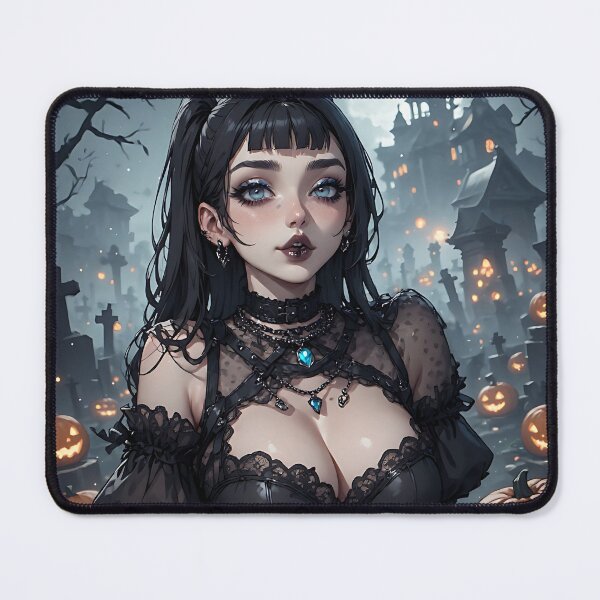 Item preview, Hot Halloween Anime Girl Goth Mommy Waifu Woman designed and sold by Your New Fixation.