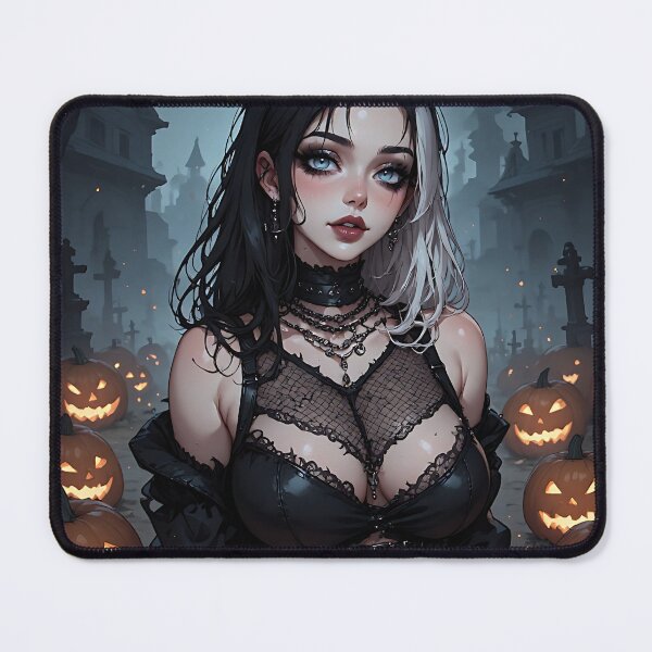 Item preview, Hot Halloween Anime Girl Goth Mommy Waifu Woman designed and sold by Your New Fixation.