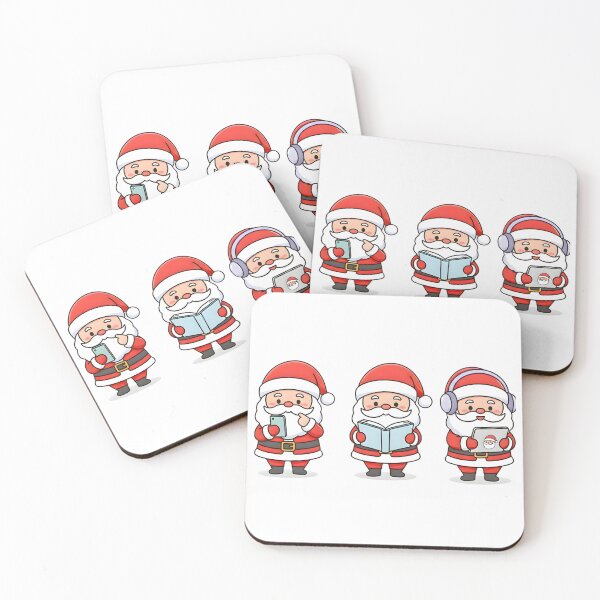 Item preview, Modern Santa Claus Tech & Reading Set | Cute Christmas Holiday Fun designed and sold by VibranPalette.