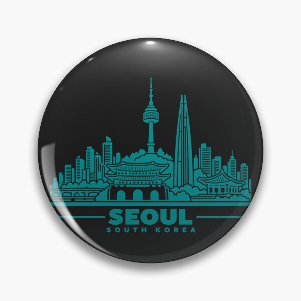 Item preview, Seoul South Korea Line Art Skyline Poster designed and sold by CMYKStudio.
