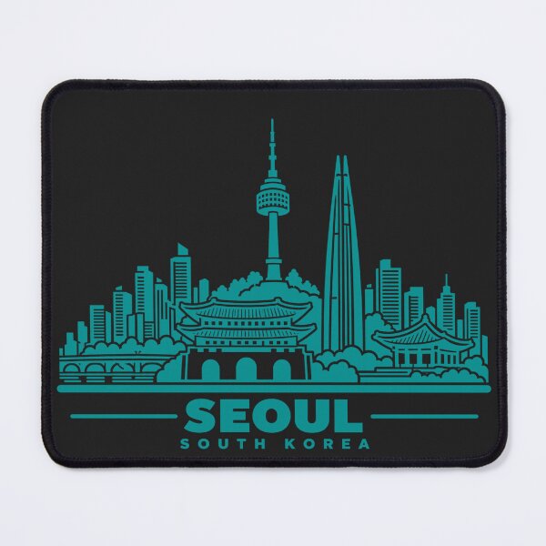 Item preview, Seoul South Korea Line Art Skyline Poster designed and sold by CMYKStudio.