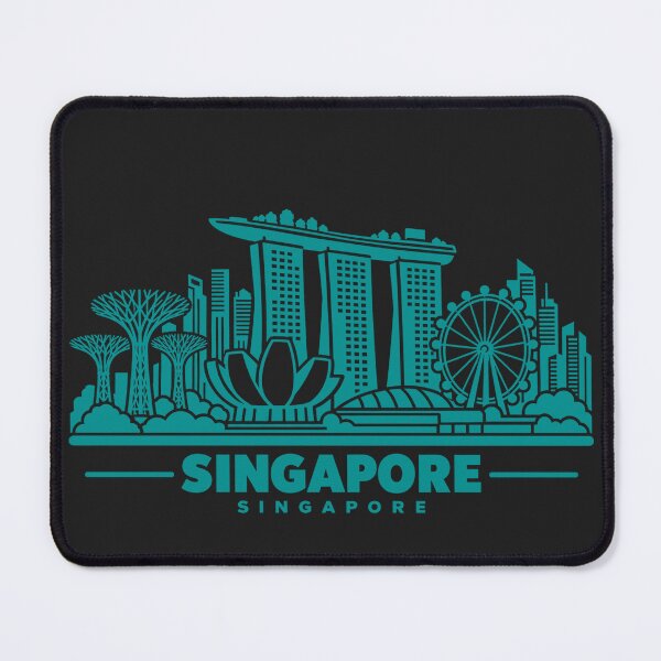 Item preview, Singapore City Line Art Skyline Poster designed and sold by CMYKStudio.