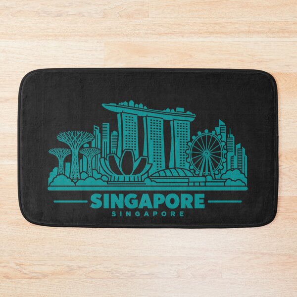 Item preview, Singapore City Line Art Skyline Poster designed and sold by CMYKStudio.