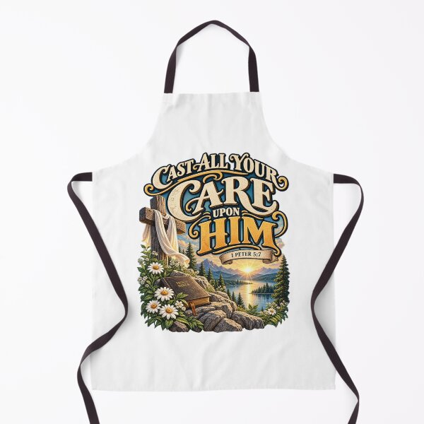 Item preview, 1 Peter 5:7 Cast All Your Care Upon Him – Bible Verse designed and sold by FaithArt777.