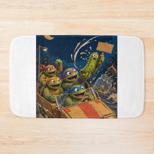 Item preview, The Last Pickle Turtle Rescue – Whimsical Fantasy Vehicle Art 4 designed and sold by Mirgonhood.