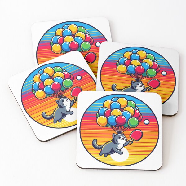 Item preview, Balloon Cat Chasing a Ping Pong Ball designed and sold by PingPongCat.