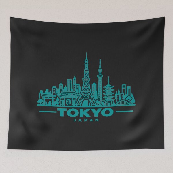 Item preview, Tokyo Japan Line Art Skyline Poster designed and sold by CMYKStudio.
