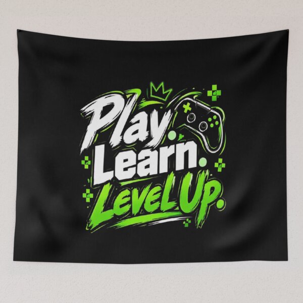 Item preview, Play Learn Level Up – Gaming Education & Personal Growth Motivational Design designed and sold by v6ziix.