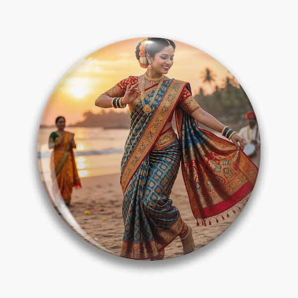 Item preview, Dekhni, Goa, Goan dance, traditional dance, folk dance, Goan culture, Konkani, Indian heritage, desi art, sunset dance, beach dance, Goan pride, Indian tradition, folk art, Goa souvenir designed and sold by Goanheartprints.
