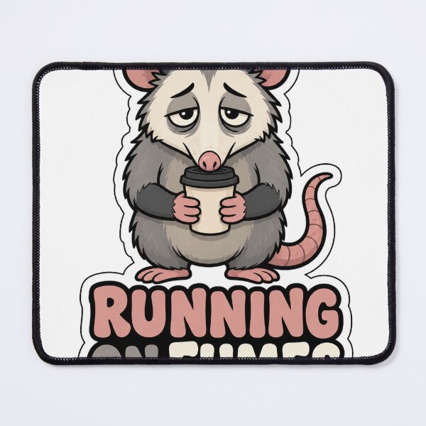 Item preview, Opossum Gift - Running On Fumes Tired Coffee designed and sold by RedRubyBubble.