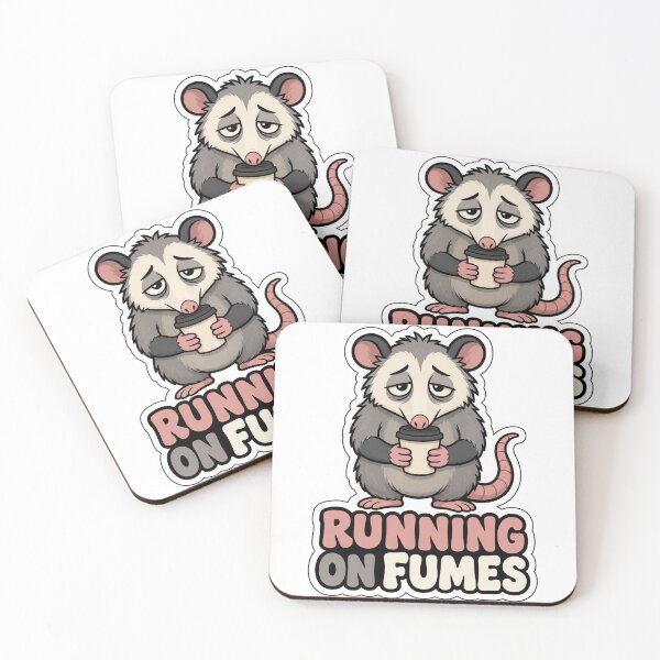 Item preview, Opossum Gift - Running On Fumes Tired Coffee designed and sold by RedRubyBubble.