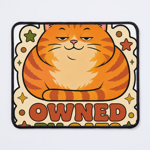 Item preview, Cat Gift - Owned By Cats Orange Loaf designed and sold by RedRubyBubble.