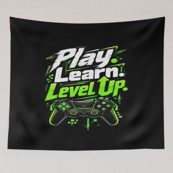Item preview, Play Learn Level Up Gaming Education & Personal Growth Motivational Design designed and sold by v6ziix.