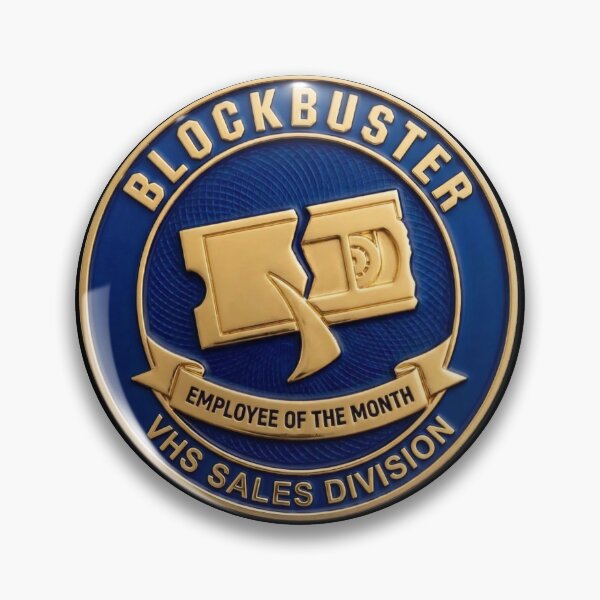 Item preview, Blockbuster VHS Sales Division - Employee of the Month Fake Badge designed and sold by RogueSquirrels.