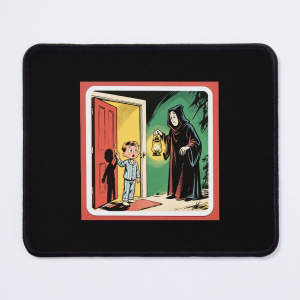 Item preview, The Midnight Visitor - Retro Comic Grim Reaper Art designed and sold by Elite Wall Art.