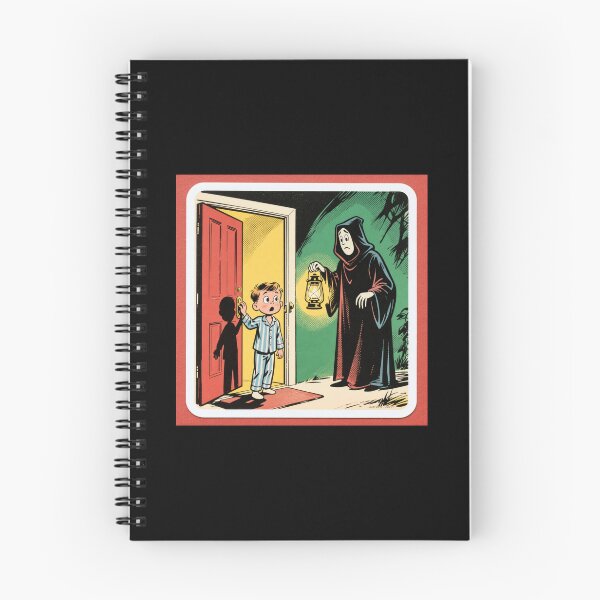 Item preview, The Midnight Visitor - Retro Comic Grim Reaper Art designed and sold by Elite Wall Art.