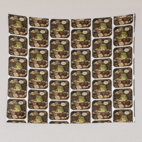 Item preview, College Gift - Caffeinated Frog Studying designed and sold by RedRubyBubble.