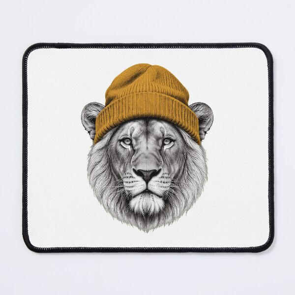 Item preview, Cool Lion Beanie Realistic Sketch Art designed and sold by tranhuonggiang.