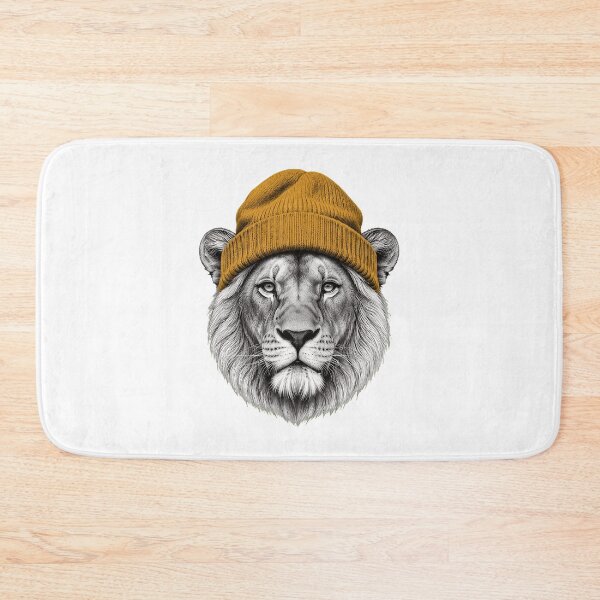 Item preview, Cool Lion Beanie Realistic Sketch Art designed and sold by tranhuonggiang.
