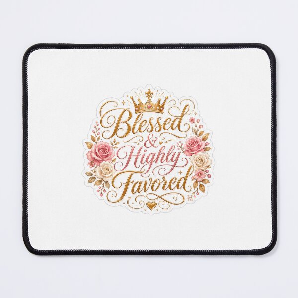 Item preview, Christian Gift - Blessed And Highly Favored designed and sold by RedRubyBubble.