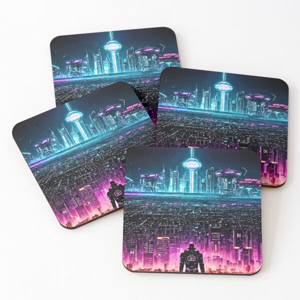 Item preview, Neon Horizon: Cyber City Sentinel designed and sold by AADesigns42.