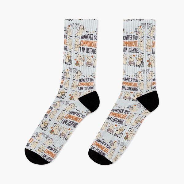 Item preview, However You Communicate I Am Listening AAC Halloween designed and sold by FreshVibe Prints.