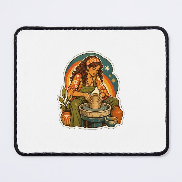 Item preview, Pottery Gift - Retro 70s Ceramics designed and sold by RedRubyBubble.