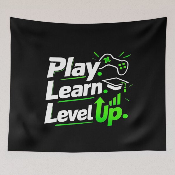 Item preview, Play Learn Level Up  Gaming Education  Personal Growth Motivational designed and sold by v6ziix.