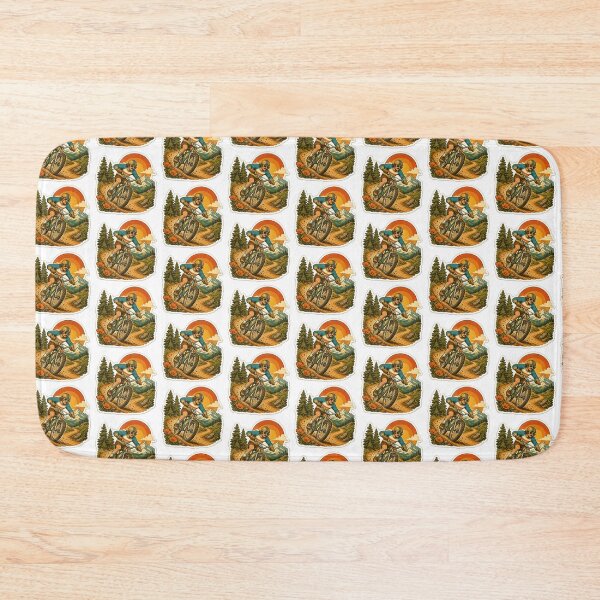 Item preview, Mountain Biking Gift - Retro 70s designed and sold by RedRubyBubble.