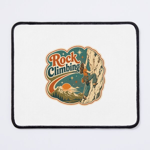 Item preview, Rock Climbing Gift - Retro 70s designed and sold by RedRubyBubble.