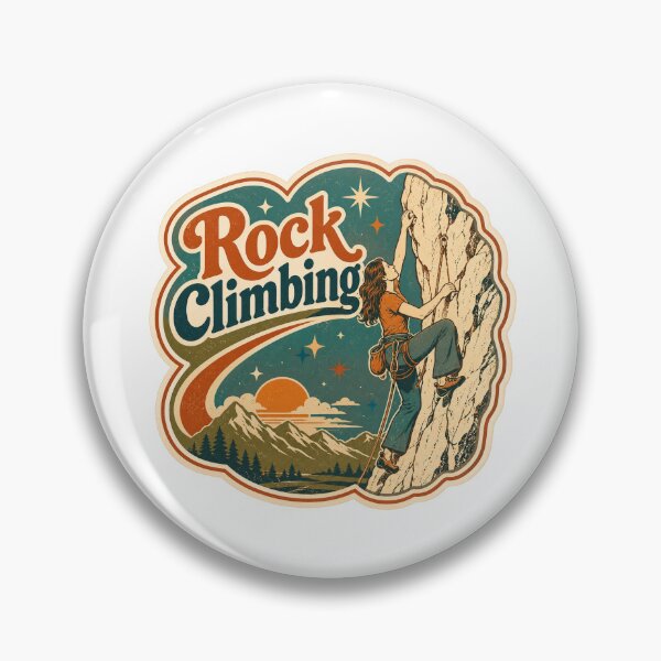 Item preview, Rock Climbing Gift - Retro 70s designed and sold by RedRubyBubble.