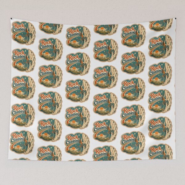 Item preview, Rock Climbing Gift - Retro 70s designed and sold by RedRubyBubble.